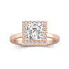 2.00ct Moissanite Engagement Ring 14K Rose Gold