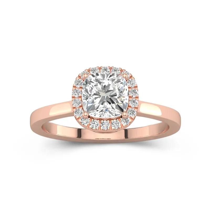 1.50ct Moissanite Engagement Ring 14K Rose Gold