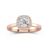 1.50ct Moissanite Engagement Ring 14K Rose Gold