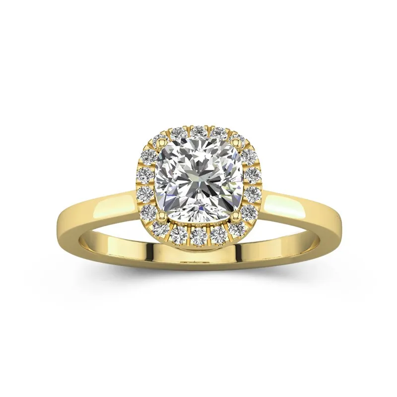 1.50ct Moissanite Engagement Ring 14K Gold