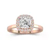 2.00ct Moissanite Engagement Ring 14K Rose Gold