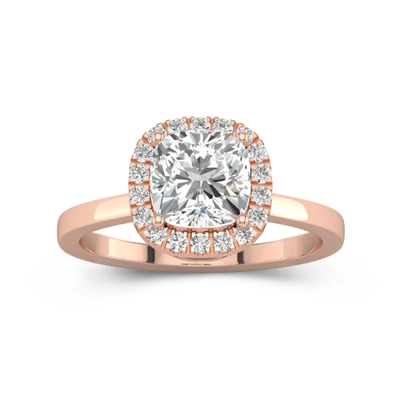 2.00ct Moissanite Bague de fiançailles Or rose 18 carats