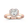 1.50ct Moissanite Engagement Ring 14K Rose Gold