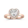 2.00ct Moissanite Engagement Ring 14K Rose Gold