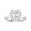 2.00ct Moissanite Engagement Ring 14K White Gold