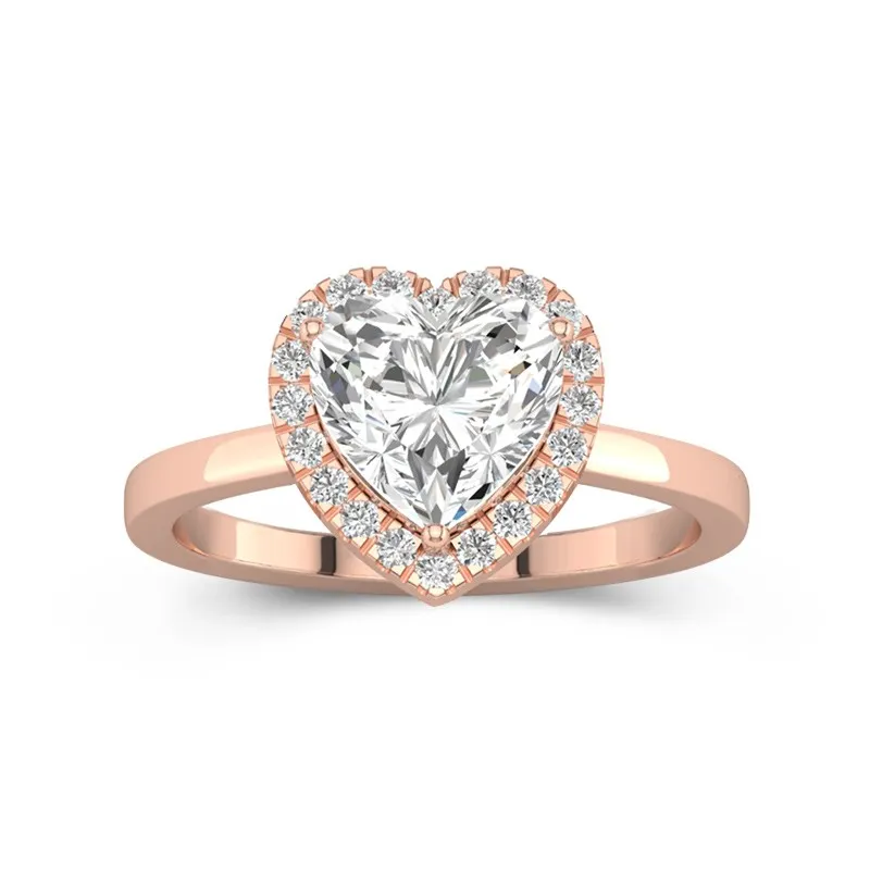 2.00ct Moissanite Engagement Ring 18K Rose Gold