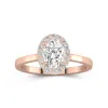 1.50ct Moissanite Engagement Ring 18K Rose Gold