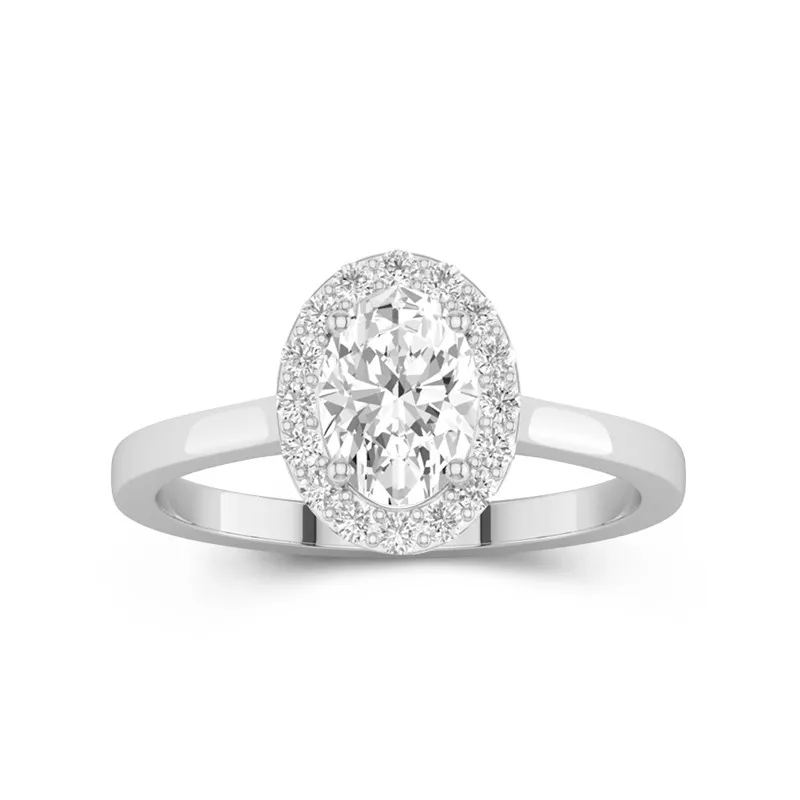 Simple Oval 1.50ct Moissanite Engagement Ring