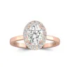 2.00ct Moissanite Engagement Ring 14K Rose Gold