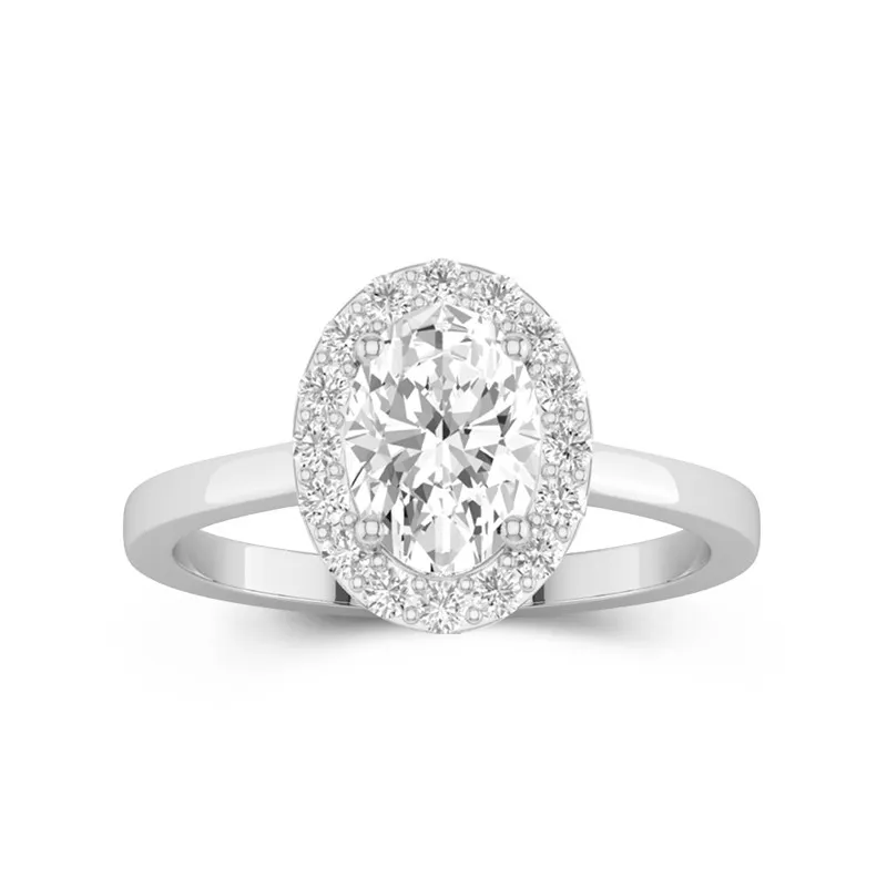 2.00ct Moissanite Engagement Ring 14K White Gold