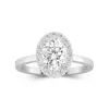 2.00ct Moissanite Bague de fiançailles Or blanc 14 carats