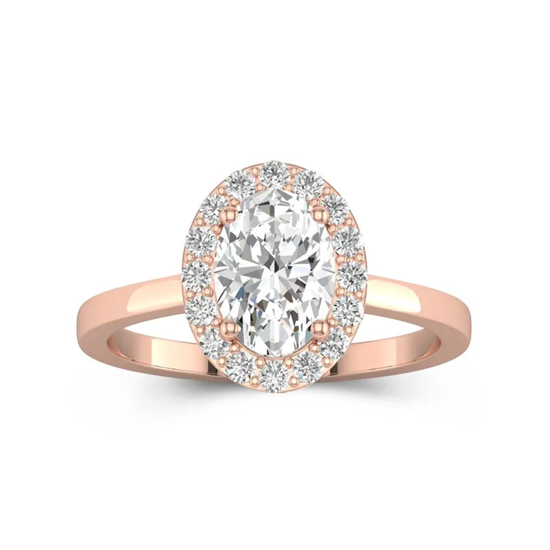 2.00ct Moissanite Bague de fiançailles Or rose 18 carats