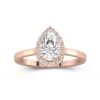 1.50ct Moissanite Engagement Ring 14K Rose Gold