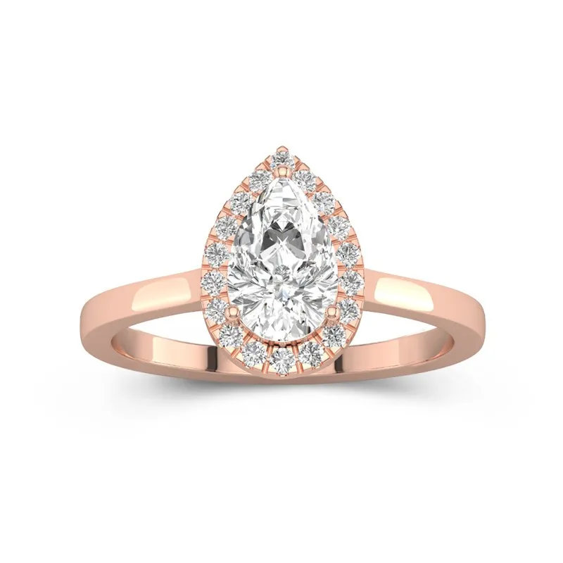 Simple Pear 1.50ct Moissanite Engagement Ring