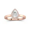 1.00ct Moissanite Engagement Ring 14K Rose Gold