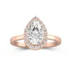 2.00ct Moissanite Engagement Ring 14K Rose Gold