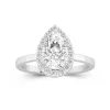 2.00ct Moissanite Engagement Ring 18K White Gold