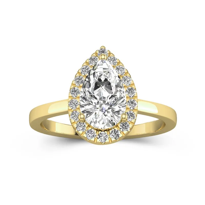 Simple Pear 2.00ct Moissanite Engagement Ring