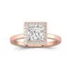 1.50ct Moissanite Engagement Ring 14K Rose Gold