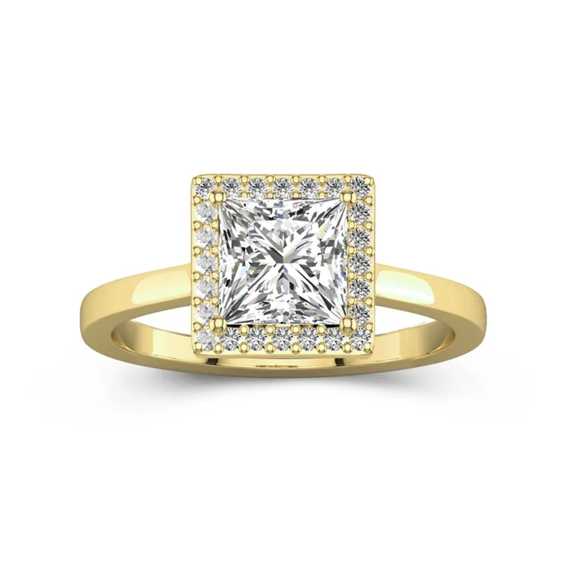 Simple Princess 1.50ct Moissanite Engagement Ring