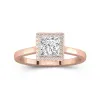 1.00ct Moissanite Engagement Ring 14K Rose Gold