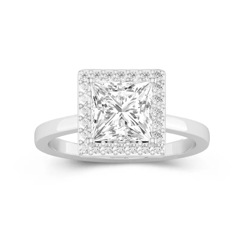 2.00ct Moissanite Bague de fiançailles Or blanc 18 carats