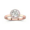 1.50ct Moissanite Engagement Ring 14K Rose Gold