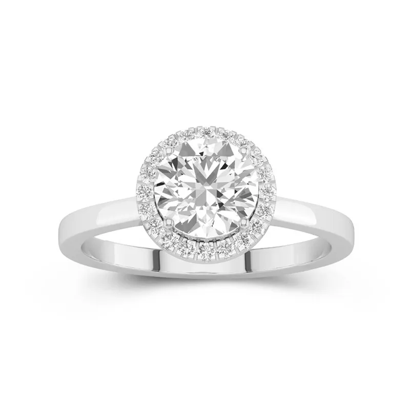 1.50ct Moissanite Engagement Ring 14K White Gold