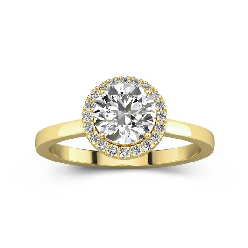 1.50ct Moissanite Engagement Ring 18K Gold