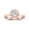 1.00ct Moissanite Engagement Ring 14K Rose Gold