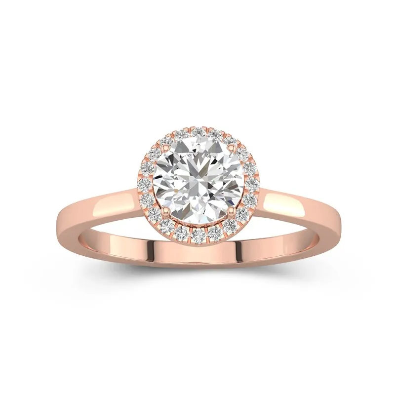 1.00ct Moissanite Bague de fiançailles Or rose 18 carats