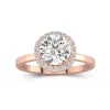 2.00ct Moissanite Engagement Ring 14K Rose Gold