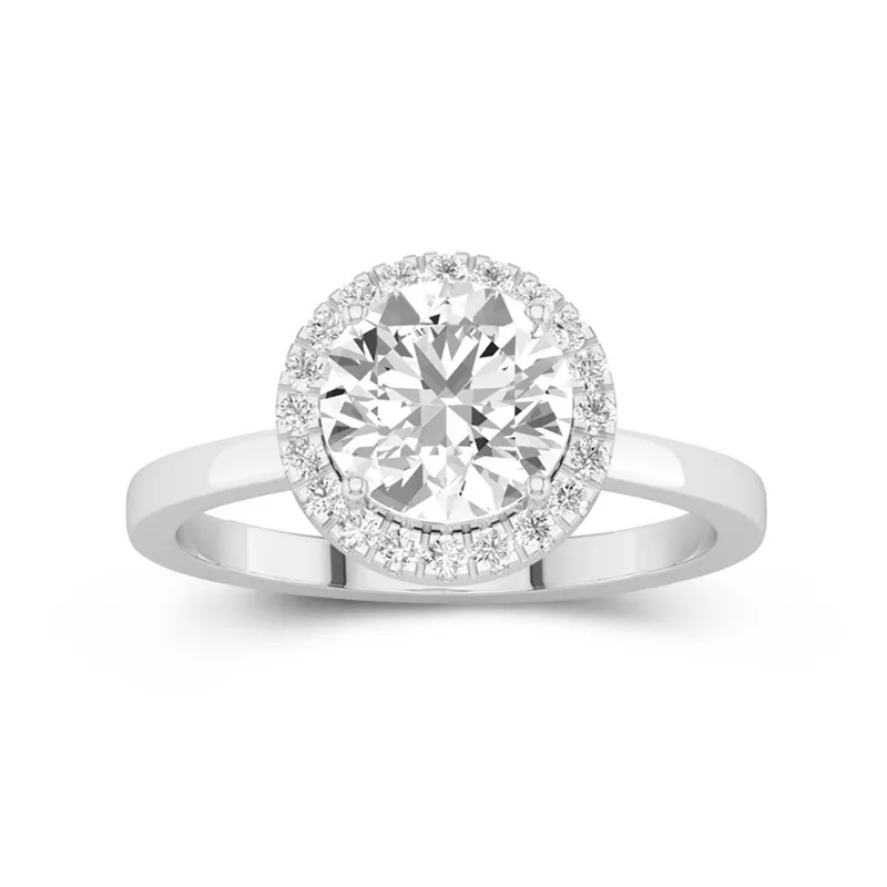 2.00ct Moissanite Bague de fiançailles Or blanc 14 carats