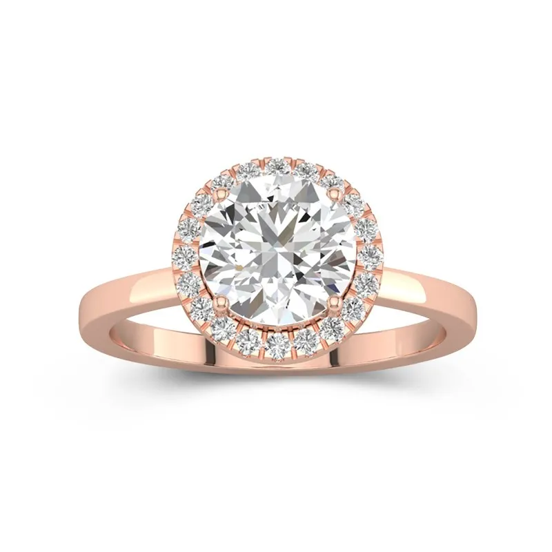 2.00ct Moissanite Bague de fiançailles Or rose 18 carats