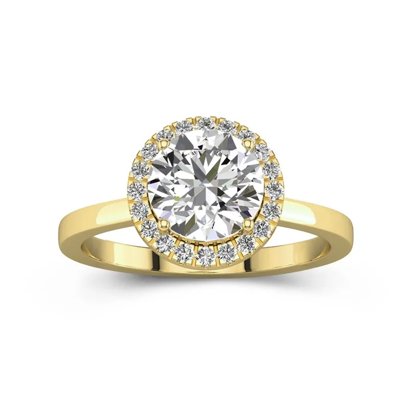 2.00ct Moissanite Engagement Ring 18K Gold