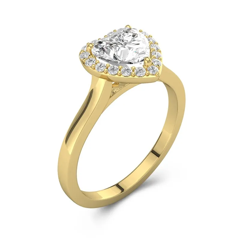 1.00ct Moissanite Engagement Ring 14K Gold