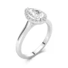 1.50ct Moissanite Engagement Ring 14K White Gold