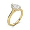 1.50ct Moissanite Engagement Ring 14K Gold