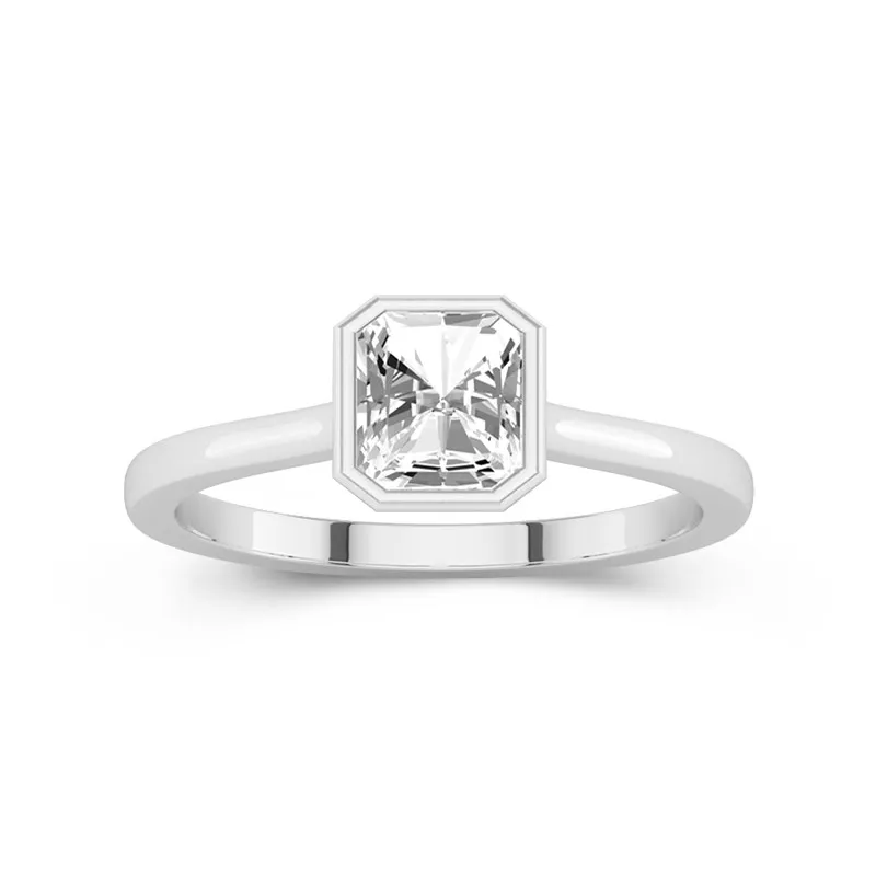 Understated Asscher 1.50ct Moissanite Engagement Ring