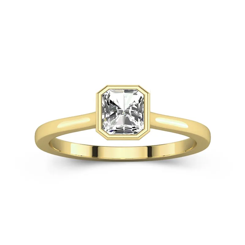 Understated Asscher 1.00ct Moissanite Engagement Ring