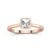 Understated Asscher 1.00ct Moissanite Engagement Ring