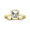 Understated Asscher 2.00ct Moissanite Engagement Ring