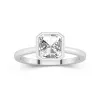 Understated Asscher 2.00ct Moissanite Engagement Ring