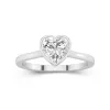 Understated Heart 1.50ct Moissanite Engagement Ring