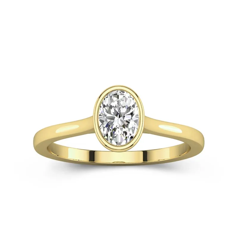 Understated Oval 1.00ct Moissanite Engagement Ring