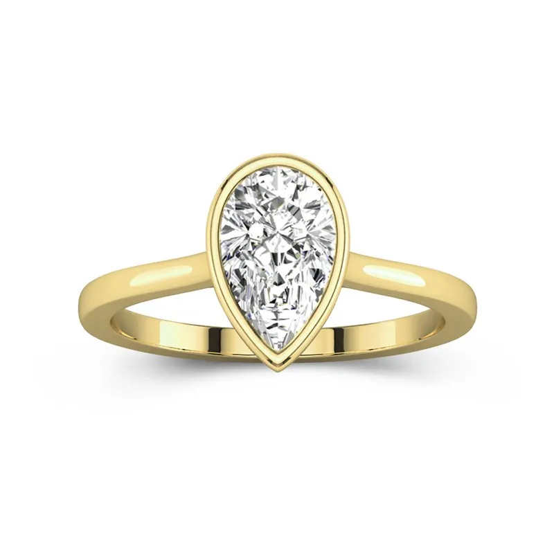 Understated Pear 2.00ct Moissanite Engagement Ring