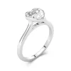 Understated Heart 1.50ct Moissanite Engagement Ring