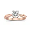 Understated Asscher 1.50ct Moissanite Engagement Ring