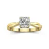 Understated Asscher 1.50ct Moissanite Engagement Ring