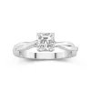 Understated Asscher 1.00ct Moissanite Engagement Ring